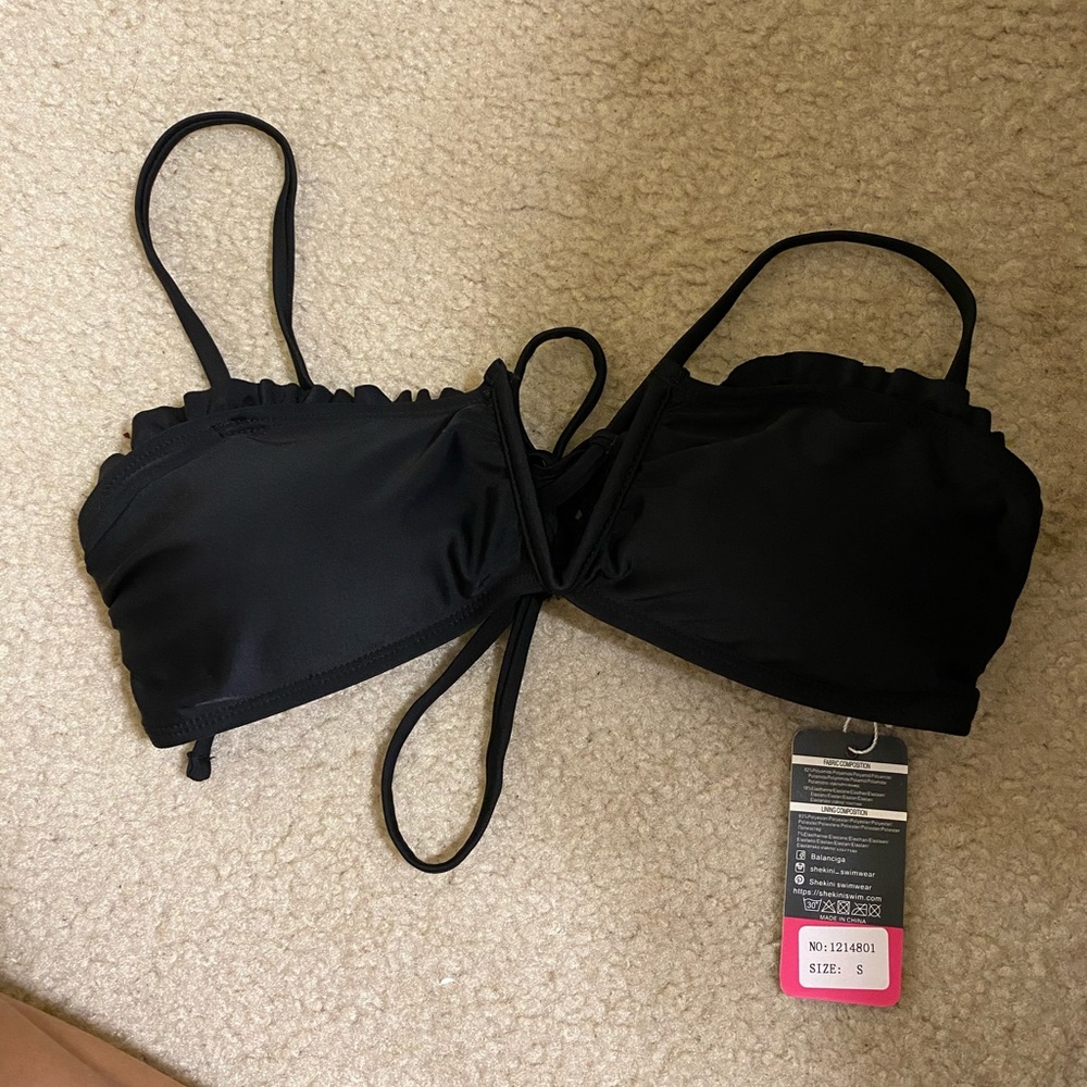 cute black bikini top